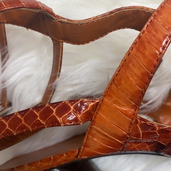 Ash Orange Snakeskin Caged Sandals size 10 - Picture 4 of 9